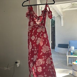 Enchanted Rose Red Wrap Dress